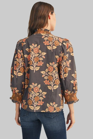 Kris Mocha Print Top