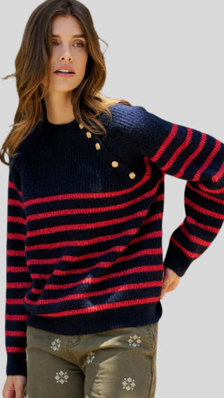 Emmie Navy Stripe Sweater