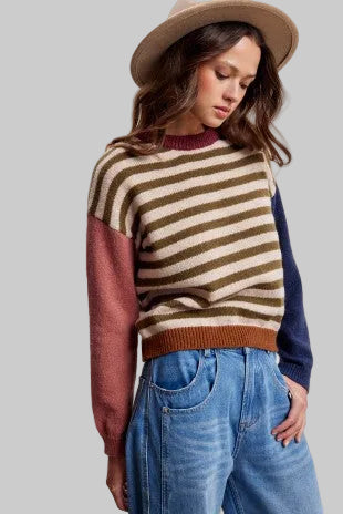 Patti Color Block Sweater