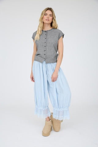 Ivy Grey Sleeveless Cardigan
