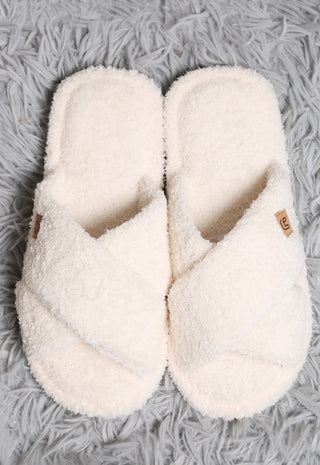 Cream Cross Slipper