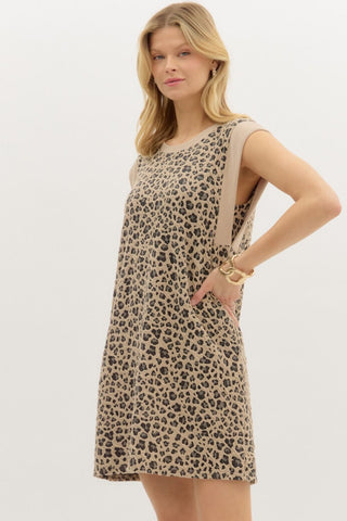 Aria Taupe Print Dress