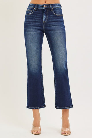 Tori Deep Blue Crop Bootcut