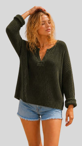 Finley Olive Sweater
