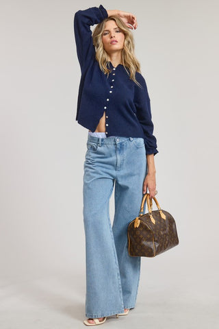 Poppy Navy Cardigan