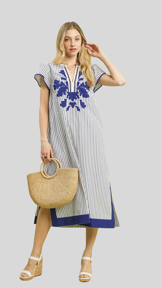 Brette Blue Stripe Dress