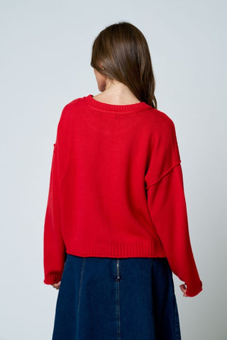 Abigail Red Cardigan