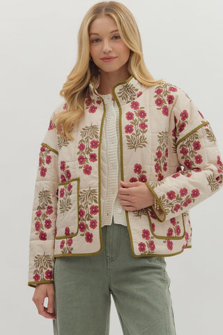 Lottie Quilted Print Jacket
