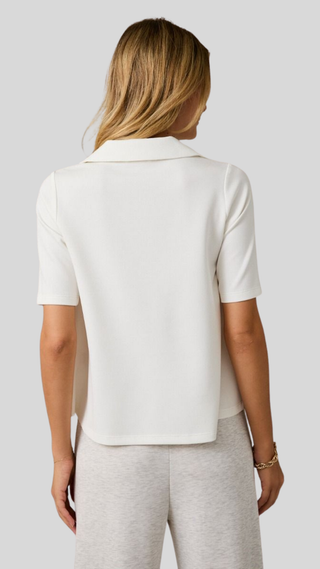 Char White Polo Top