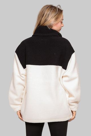 Dolly Black/Cream Sherpa Jacket
