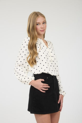 Sydney Ivory Polka Dot Top