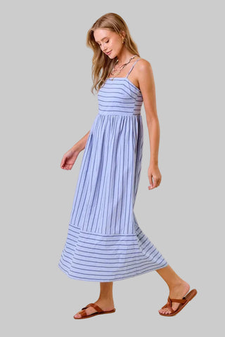 Mindy Blue Stripe Maxi