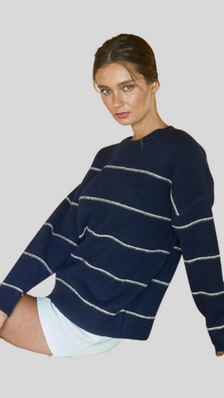 Paige Navy Stripe Sweater