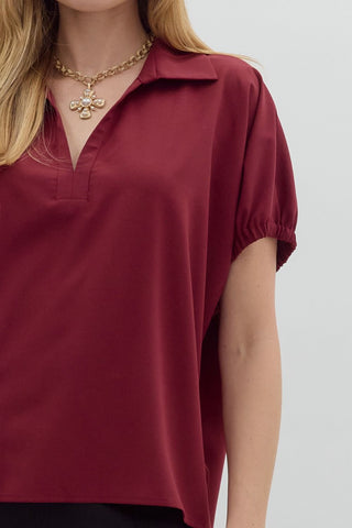 Giselle Burgundy Top