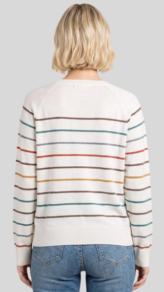 Margo Ivory Multi Stripe Sweater