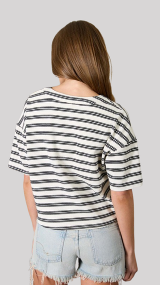 Gracelynn Ivory Stripe Knit Top