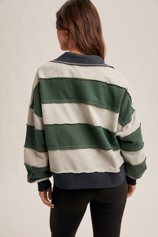 Elowyn Navy Stripe Pullover