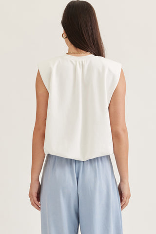 Mindy Ivory Gathered Top