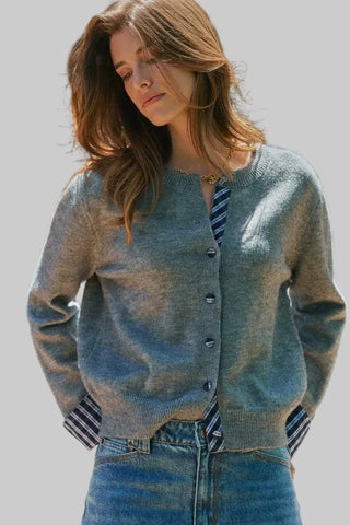 Kelly Stripe Cuff Cardigan