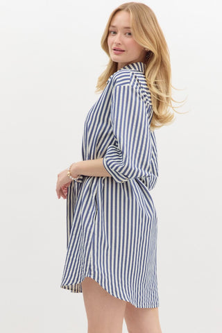Jianna Navy Stripe Dress