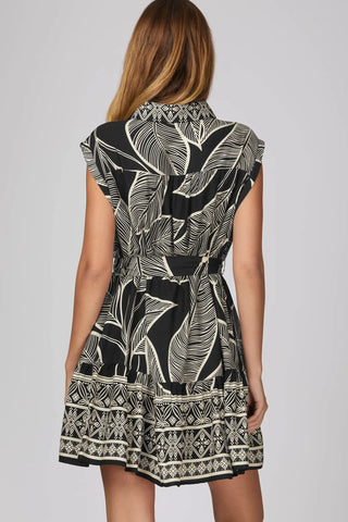 Sloan Black Print Dress