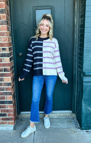 Stephanie Orchid/Slate Sweater