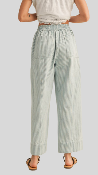 Cleo Light Blue Stripe Pant