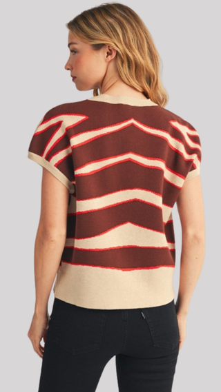Tira Chocolate Print Sweater