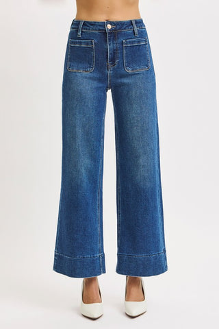 Camila Dark Patch Pocket Jeans
