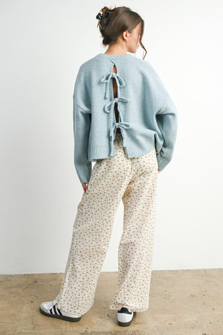 Jenna Sky Tie-Back Sweater