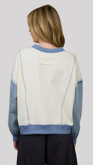 Greta Denim Sleeve Pullover