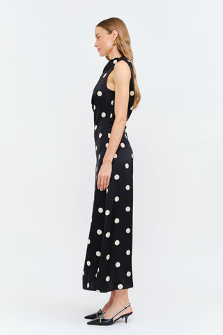 Farrah Black Dot Dress