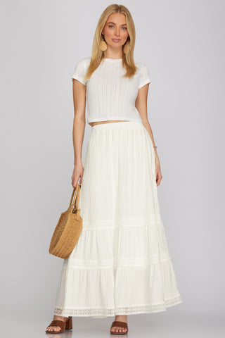 Aynslee Ivory Maxi Skirt