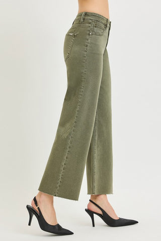 Maren Olive Mid Rise Straight