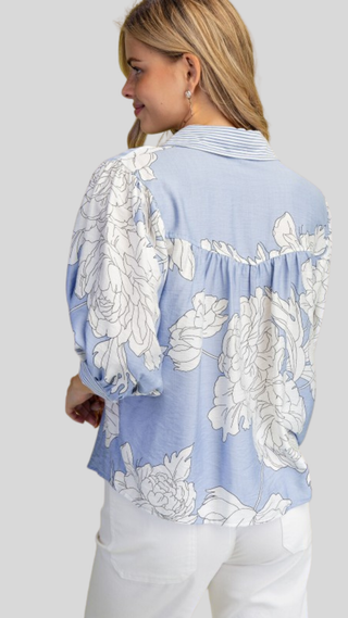 Riley Blue Floral Top