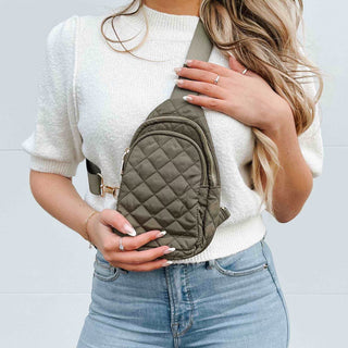 Pinelope Olive Puffer Bag