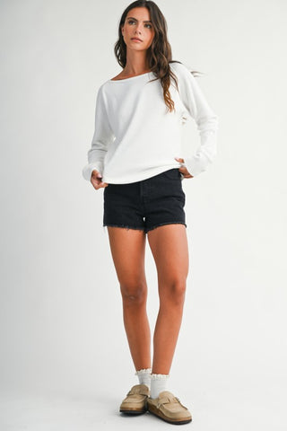 Bailee White Thermal Top