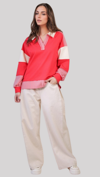 Susan Red Sweatshirt