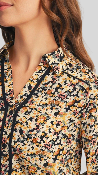 Hallie Mustard Floral Top