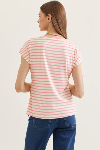 Nolana Pink Stripe Top