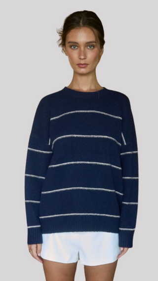 Paige Navy Stripe Sweater