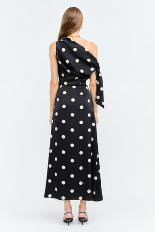 Farrah Black Dot Dress
