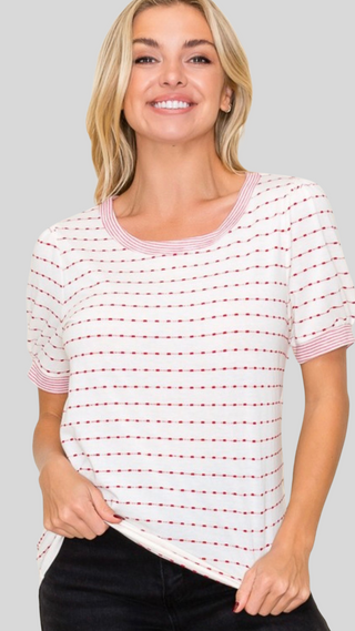 Marcie Ivory & Red Tee