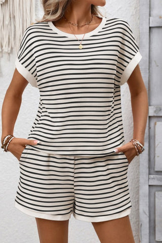 Stacia Tan Stripe Set