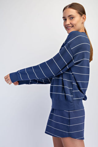 Blair Navy Stripe Pullover