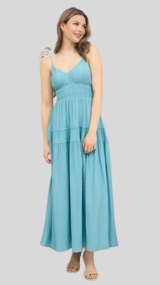 Fenna Sea Blue Midi Dress