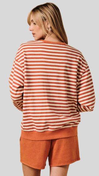 Jill Ginger Stripe Pullover