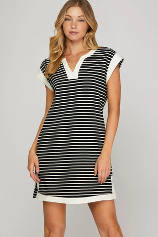 Stella Navy Stripe Dress