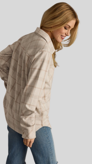 Elise Tan Plaid Button Up