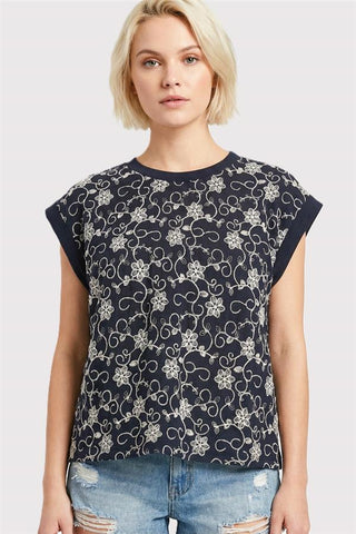 Clara Black EmbroideredTop